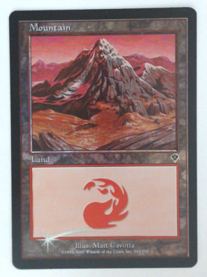 MTG Bling - Foil Old Border Retro Basic Land - Mountains