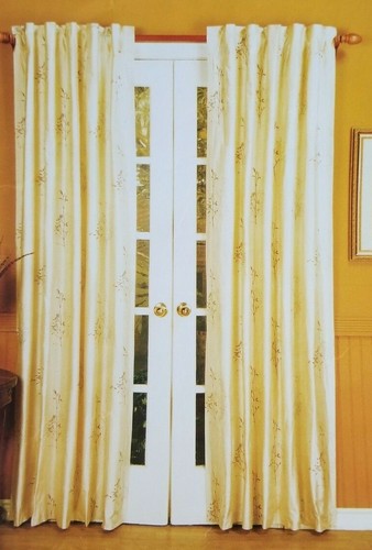 Villa Firenze Asia Oyster Silk Lined Drape Panel 51" x 108" NIP - Picture 3 of 10