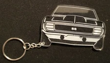 67 68 69 Camaro SS Chevy Laser Cut Engraved Acrylic Keychain Custom Made