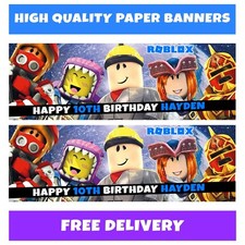 ROBLOX Personalised Birthday Banner - Roblox Birthday Banner - Fortnite