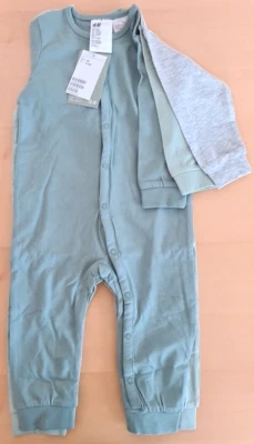 Baby Schlafanzüge, 3er Pack Schlafoveralls, Gr. 80, Strampler - Bild 1 von 3