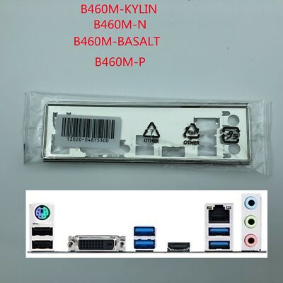 For Asus B460M-KYLIN & B460M-BASALT Shield I/O IO Rear Backplate Motherboard