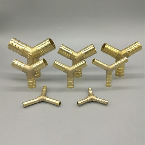 Messing Schlauchverbinder Y-Stück Schlauchnippel Luft Kraftstoff Wasser Gas - Picture 1 of 12