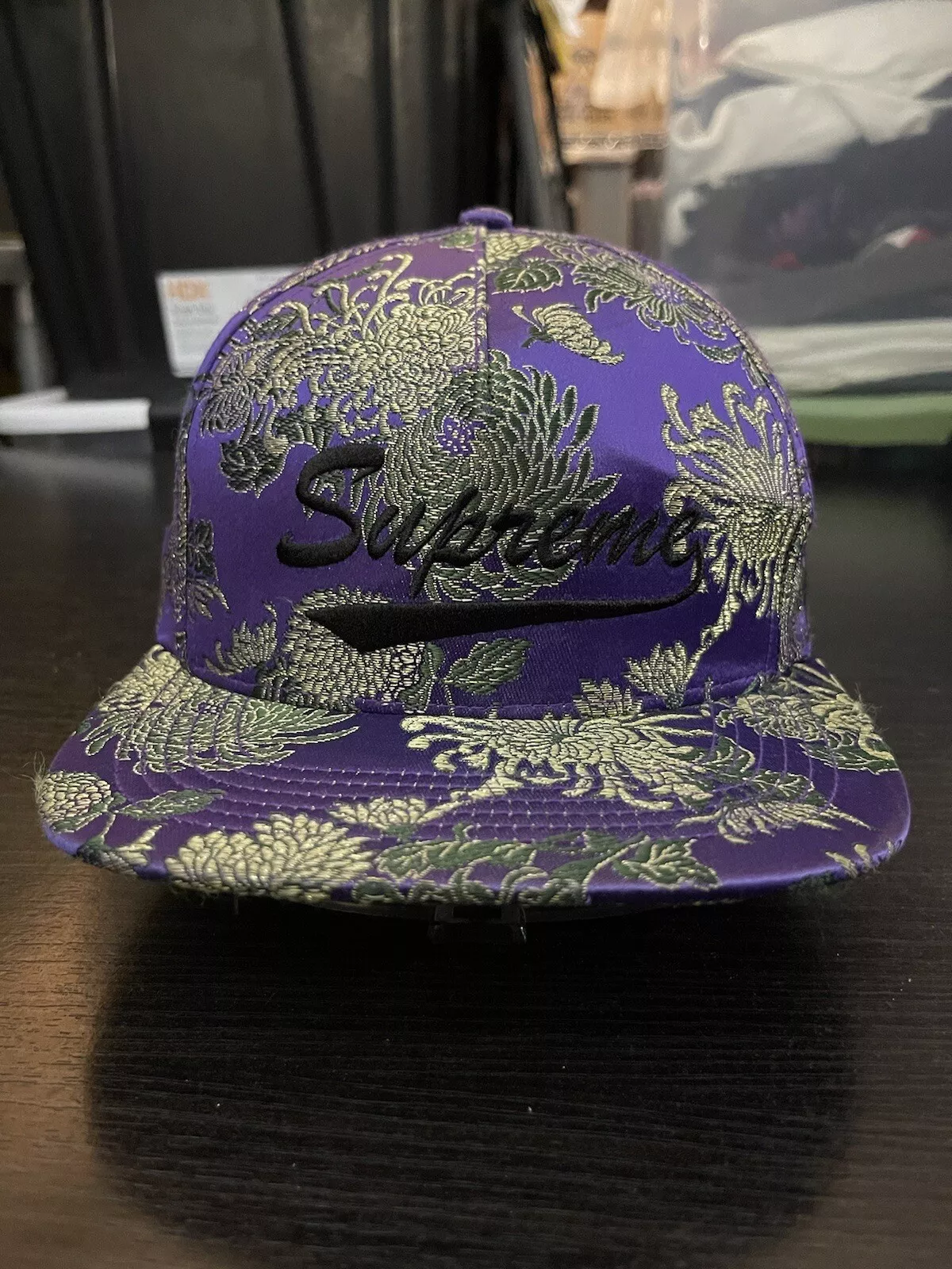 Supreme Eastern Floral 5 panneaux casquette Snapback violet taille unique fabriquée aux États Unis