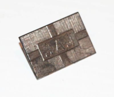 Vintage Estate 1962 Inscribed & Dated Brushed Monogram JAJ Bolo Cord Slide Tie