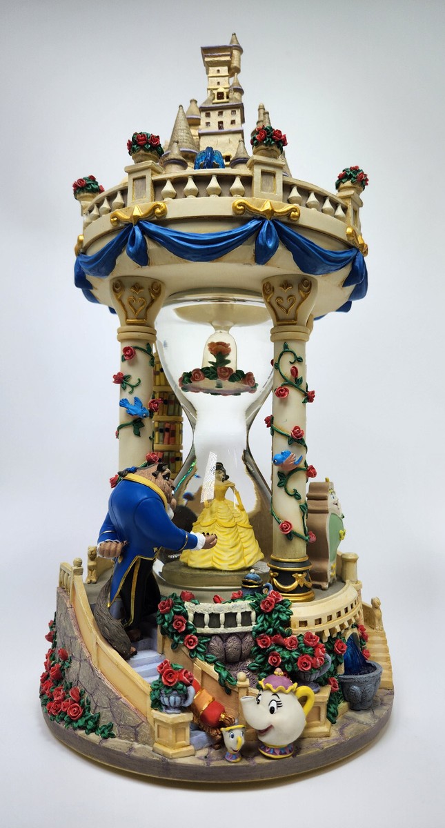 Disney Beauty And The Beast Hourglass Light up Musical Snow
