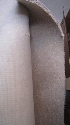 Brown & gray carpet remnants – 7' x 10' – $20 cash refund – see below