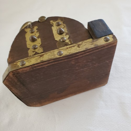 Vintage dekorative Mini spanische Mörser Kanone Replik Holzsockel Gusseisen 4,5" T - Bild 16 von 16