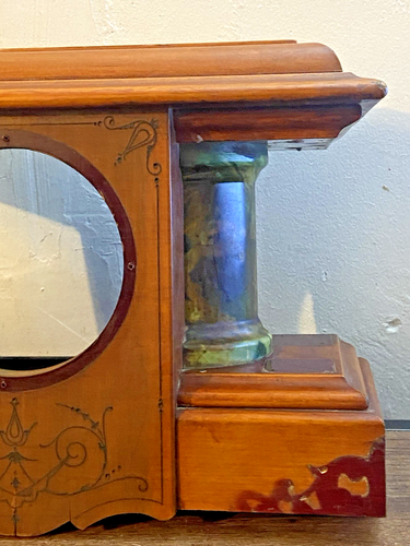 Antique Seth Thomas Adamante Mantle Clock Wooden Casing Housing Parts Only - Picture 3 of 9