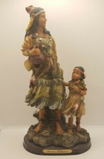 Vntg Woman/Child Native American Indian iac international figure premiere collec