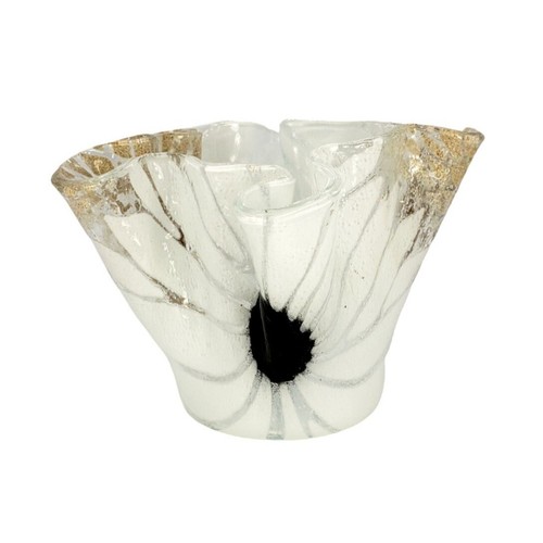 Sydenstricker Fused Art Glass Handkerchief Vase Signed Original Label 4" Tall - Picture 2 of 11