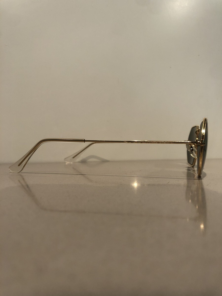 Vintage B & L Ray Ban Octagon Gold Framed Sunglasses + Case, W1535