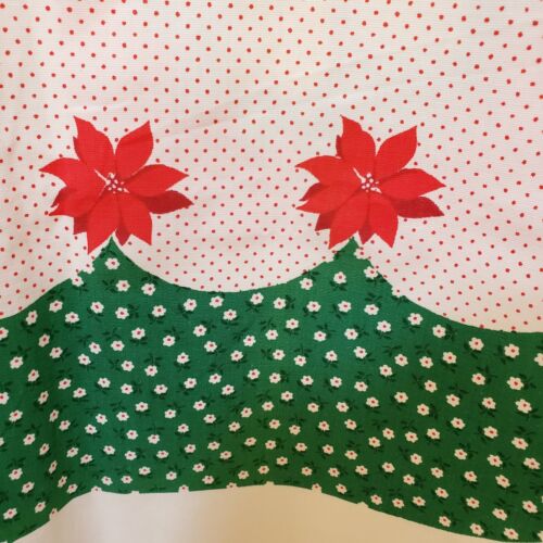 Springs Mills Christmas Apron Fabric Panel Poinsettia and Pear Tree Holiday 5672 - Picture 3 of 11