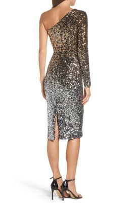 dress the population ombre sequin dress Dress the Population Black Label Trista Ombre Sequin Mini Shirtdress