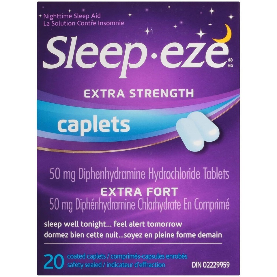 Sleep.EZE OTC extra strength 20 capsul sleeping aid caplets exp april