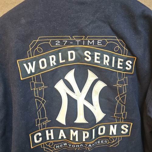 JH Design Group world series Yankees Varsity Jacket Navy Menswear Size 2XL - Picture 6 of 15