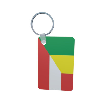 Schlüsselanhänger Flagge Fahne Mali-Österreich Alu 40 x 57 mm