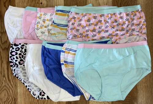FRUIT Of THE Loom GIRLS 8 Cotton BRIEF 10 Pack UNDERWEAR Panties GREAT Fit SOFT