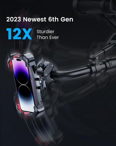 Motorcycle Phone Mount 1s Auto Lock Bike Phone Holder Handle Bar Phone Mount - 第 6/7 張圖片