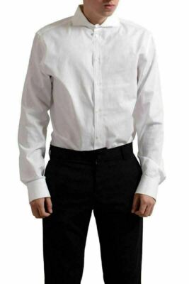 Gianfranco Ferre Camicia Da Uomo A Maniche Lunghe Bianca A Righe