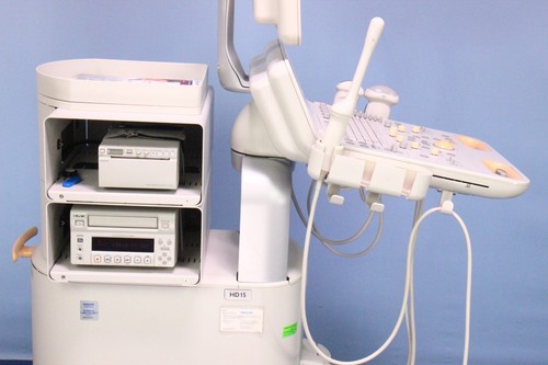 Philips HD15 Ultraschall 2010 mit Sonden, Drucker, DVD-Recorder, OBGYN Ultraschall - Bild 10 von 17