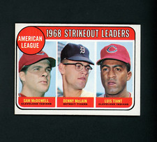 1969 Topps 1968 AL Strikeout Leaders - McLain, Tiant, McDowell #11 NM