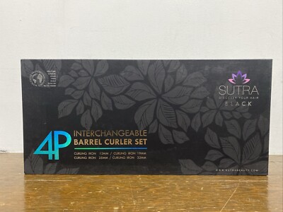 Sutra 4P Interchangeable Barrel Curler Set Black - BRAND NEW