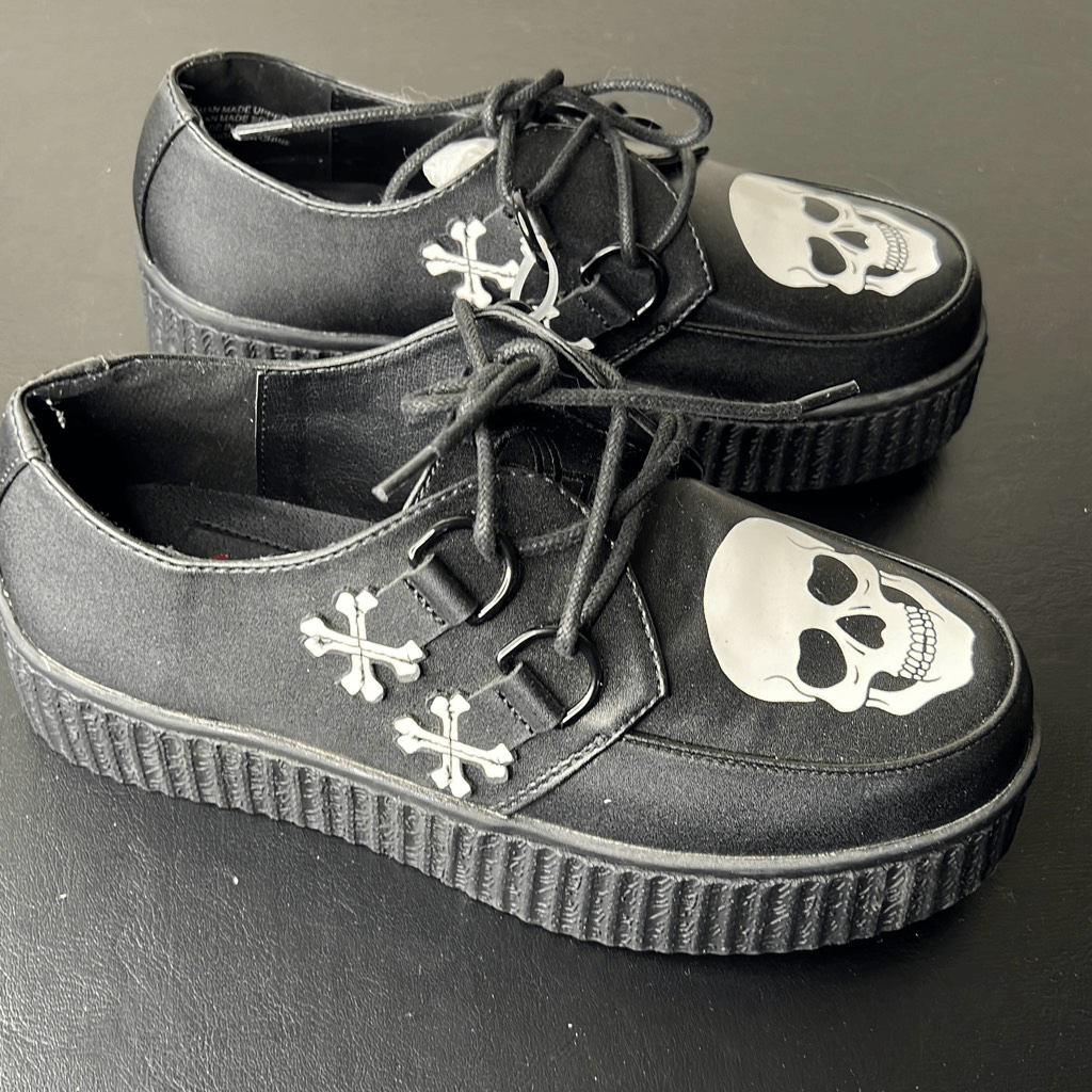 Hot Topic Strange Cvlt Black Skull Creepers Size 6 New | eBay Hot Topic Strange Cvlt Black Skull Creepers Size 6 New | eBay