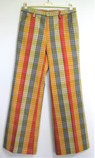 70s Seersucker Pants Unworn Rainbow 31x33 JCPenney Wide Belt Loops