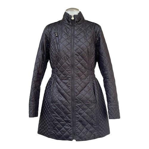 ROZ & ALI Womens S Quilted Puffer Jacket Mid Length Coat Lightweight Full Zip - Bild 10 von 24