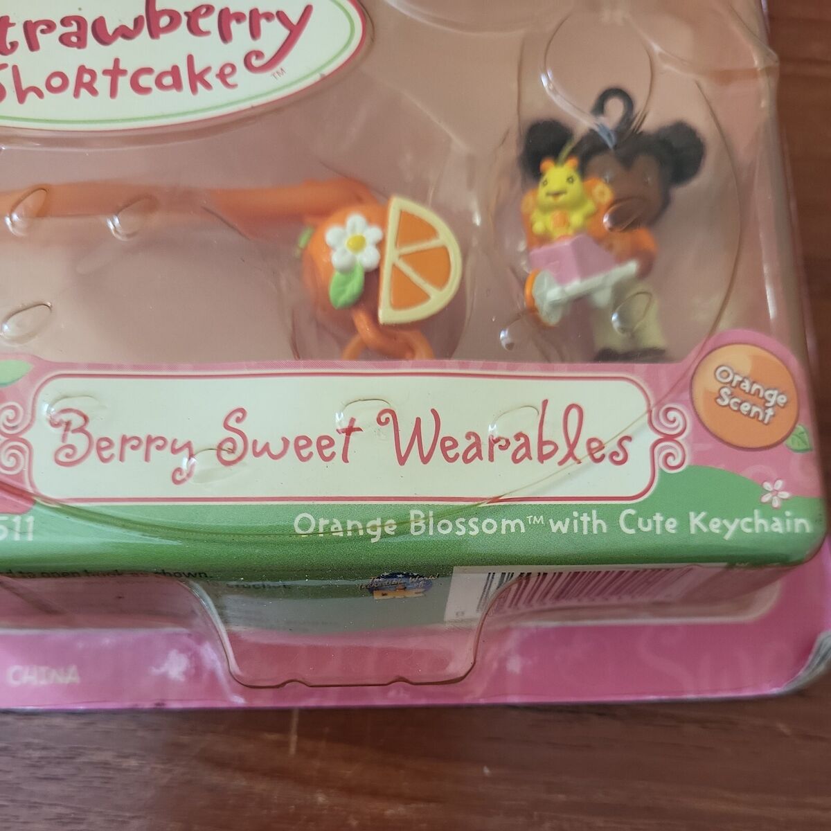 Vintage Strawberry Shortcake Berry Sweet Wearables Orange Blossom Keychain  NOS