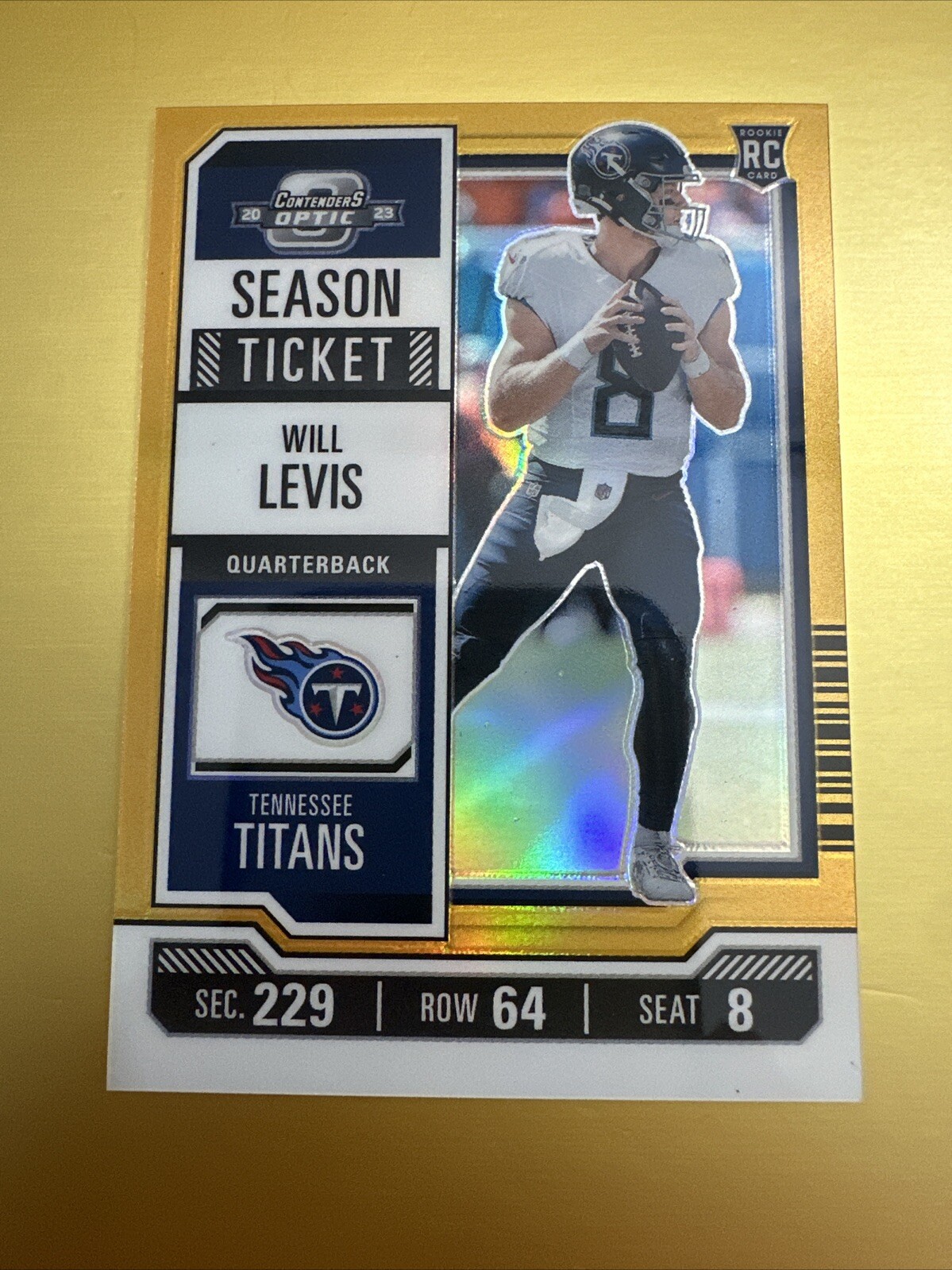 2023 Panini Contenders Optic #56 Will levis Orange Season Ticket 34/50 Rookie
