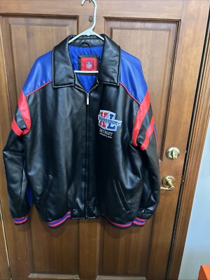 NFL Super Bowl XL Detroit 02/05/06 XL Faux  Leather Jacket