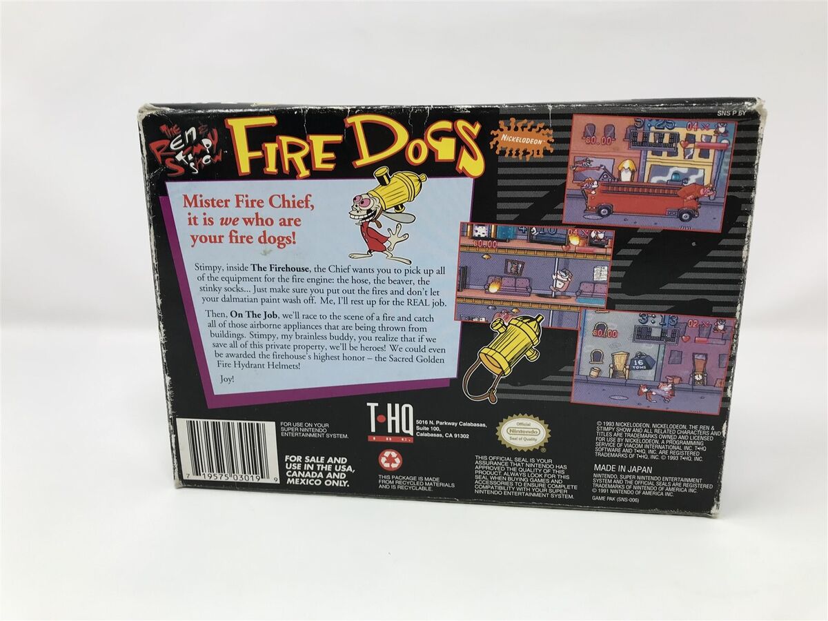 Ren & Stimpy Fire Dogs - Super Nintendo SNES - Original box Ren & Stimpy Fire Dogs - Super Nintendo SNES - Original box