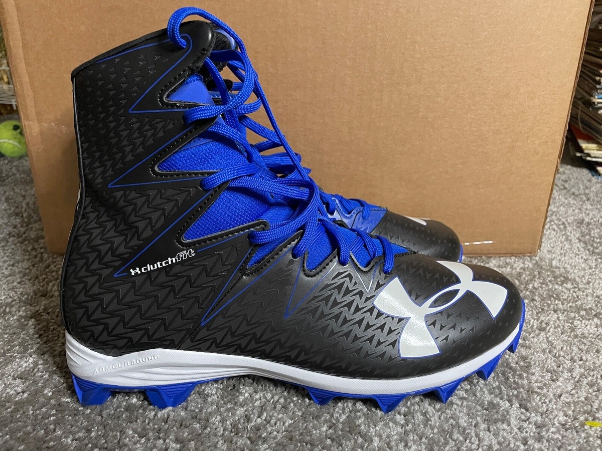 Mens Under Armour Clutchfit Highlight Black Blue Cleats 1269693