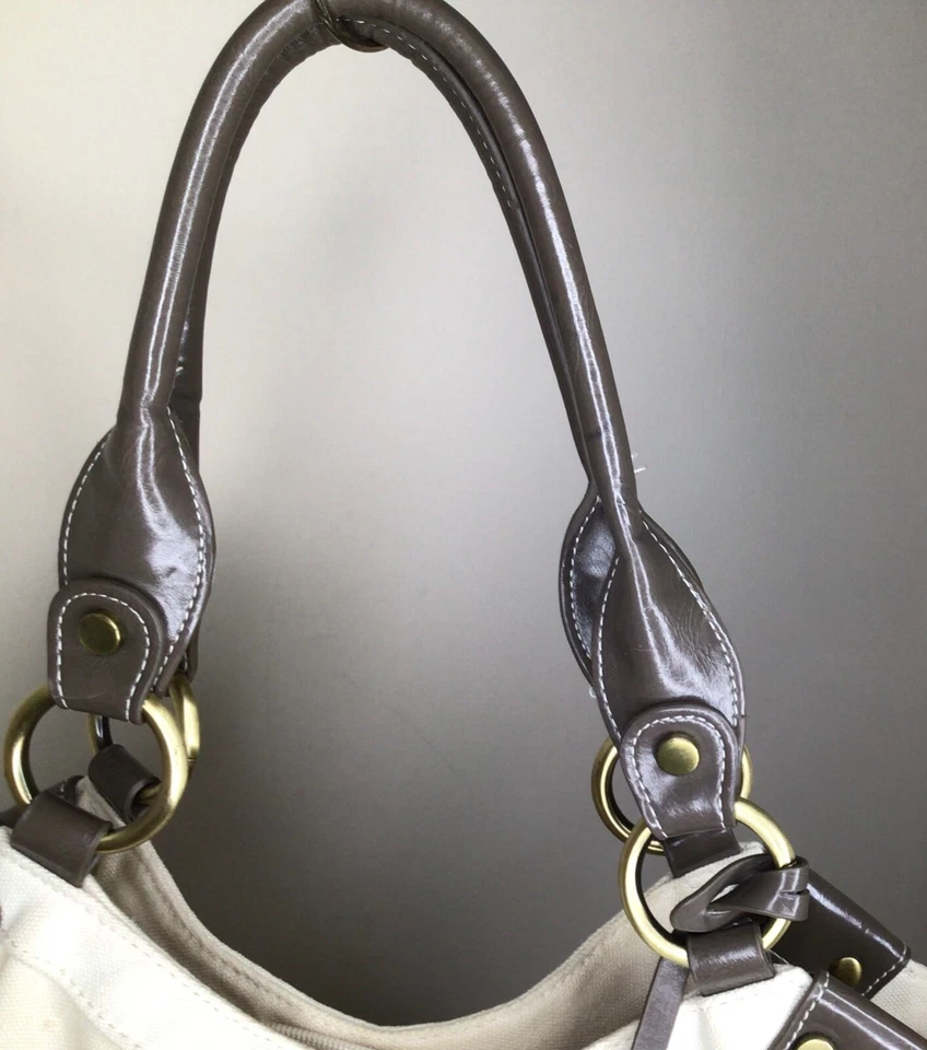 Giani Bernini Дамская сумка сумка холст бежевый кремовый серый наплечная сумка - Изображение 2 из 4