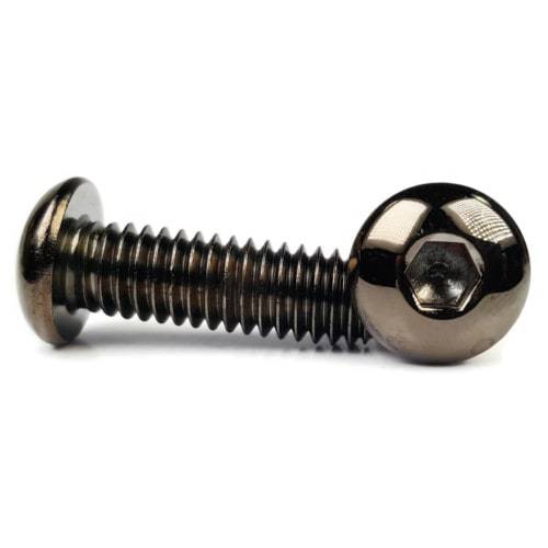 Steel Bolts USA Made 7/16-14 X 1" Chrome Button Head Bolts - Grade 5 Steel, Made In USA, Qty 2 Inch Size Button Head Fasteners - Foto 4
