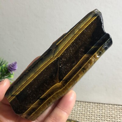 Natural tiger's-eye rough raw stone rock Polished specimen madagescar 167g c0365