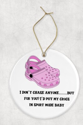 Cool Fun Crocs Quote Ceramic Round Magical Decoration Gift UK