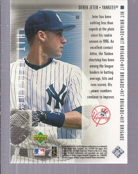 ☆激レア☆【upper deck】hit brigade DEREK JETER DEREK JETER Upper Deck HIT BRIGADE Foil Insert Baseball Card