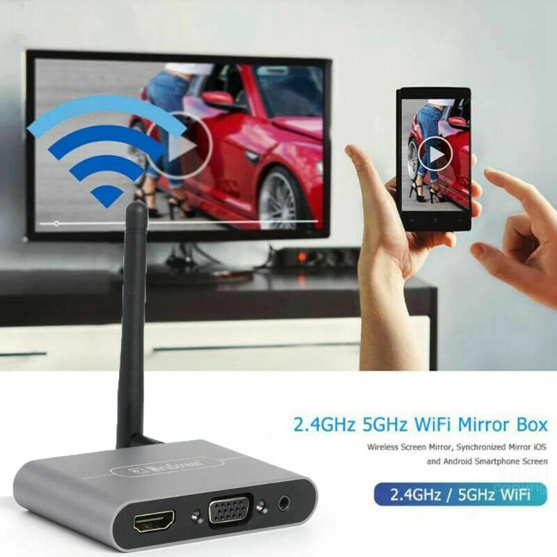 4K 5G HDMI VGA Wireless WiFi Video Display Adapter IOS Android Phone Cast To TV - Image 2 of 4