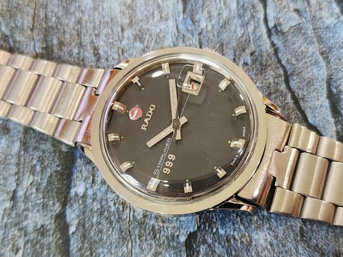 RADO STARLINER 999 AUTOMATIK DATE SWISS MADE EDELSTAHL VINTAGE MATT SCHWARZ - Bild 8 von 8