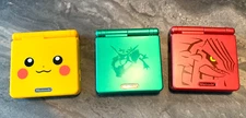 Gameboy Advance SP AGS-001 Rayquaza Pokémon Reshell *Glass Screen & New Battery*