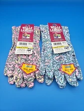 Wells Lamont For Women Garden Gloves 2 Pair NWT One Size Fits All Blue Pink