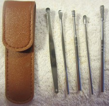 5 cuticle pc Manicure Pedicure Nail Grooming Set Pusher Spoon Gouge Sheng Tong