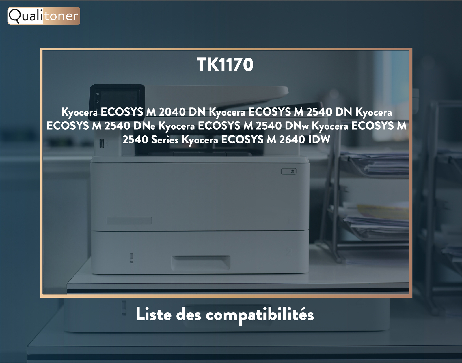 Toner TK1170 compatible KYOCERA avec impression haute densité noir - 2