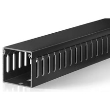 2 In. X 3.3 Ft. PVC Open Slot Raceway Conduit, Cable Management Channel for Serv