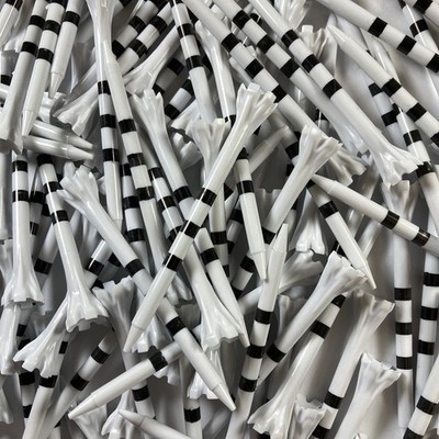 3-1/4'' Champ My Hite FLYtee Stripe Golf Tee, 100 Count White/Black