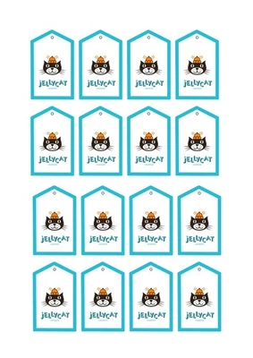 Jellycat Style Tag Label Edible Icing Sheet Cake Cupcake Topper Cake Decoration