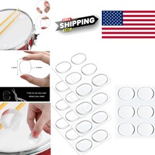 30 Drum Dampeners Gel Pads Transparent White Silicone for Cymbals Tone Control